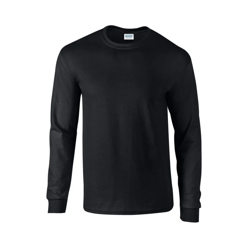 Gildan 2400 ウルトラコットン ロングスリーブ Tシャツ ブラック