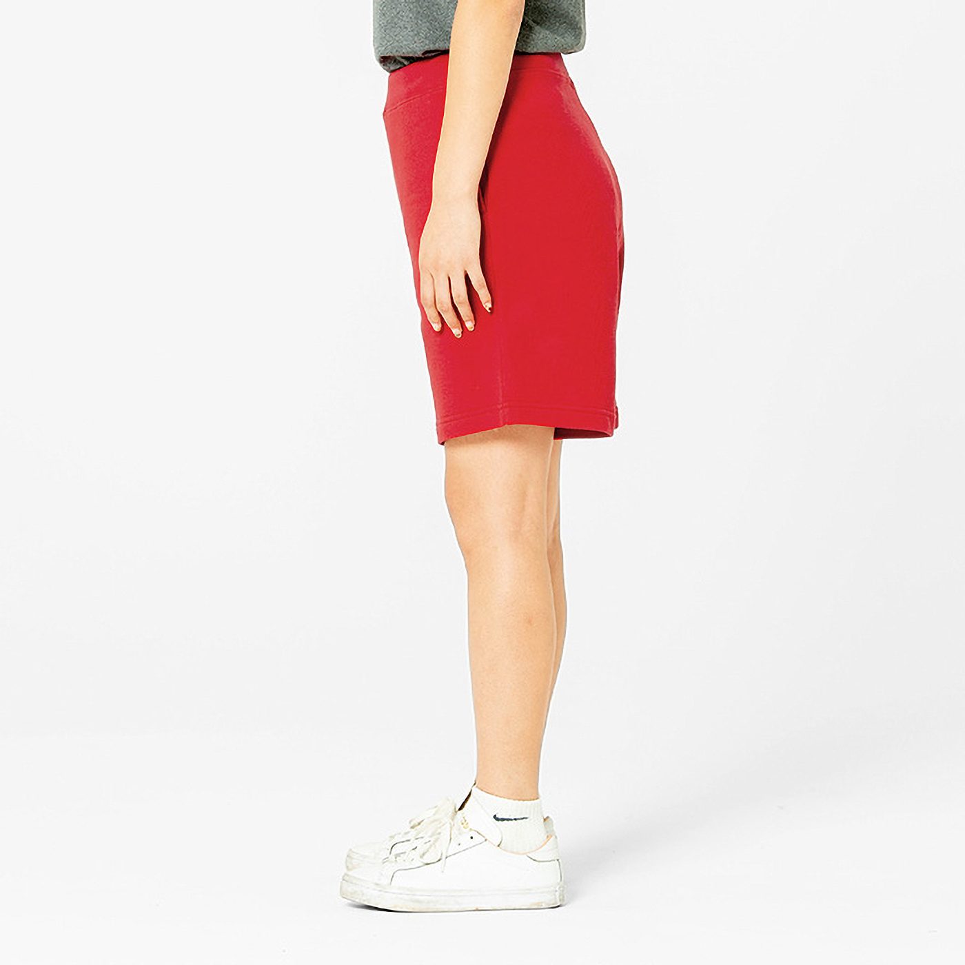 Cotton French terry shorts wearing shot 5