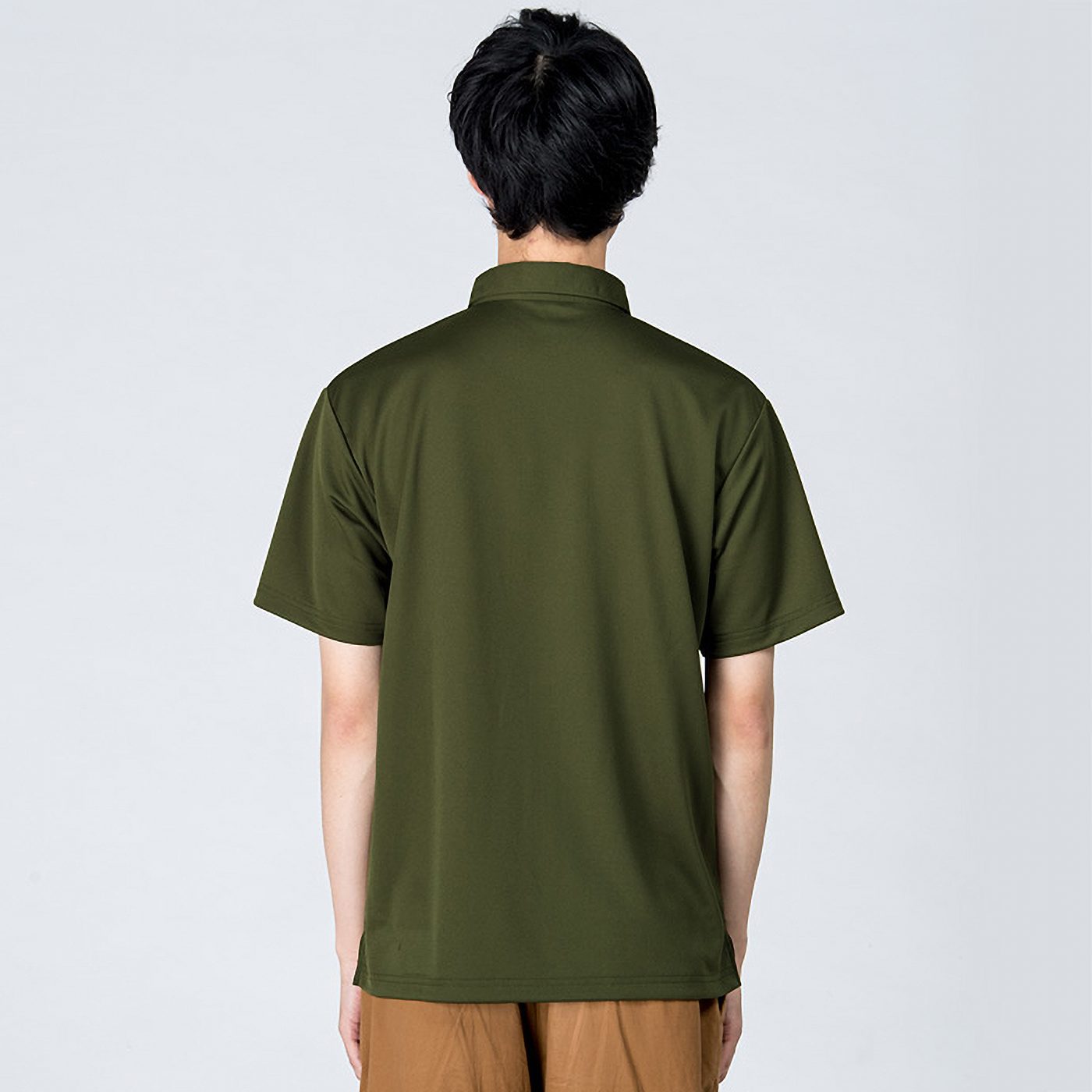 Dry button-down polo shirt wearing shot 3