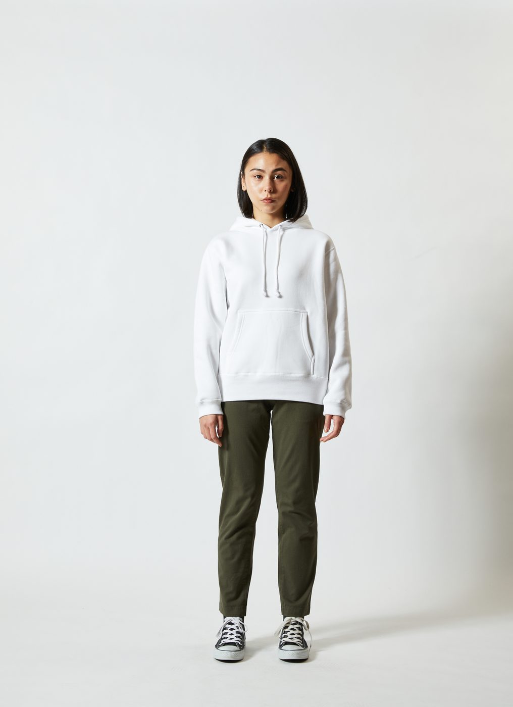 T/C スウェット プルオーバー パーカ(裏起毛) 着用カット 5