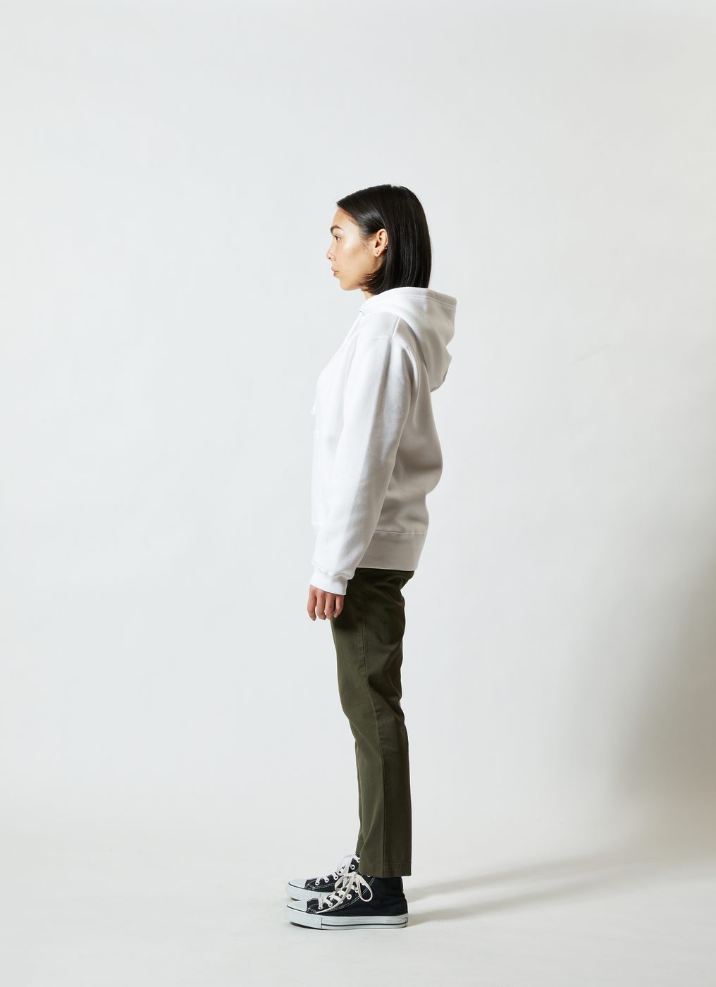 T/C スウェット プルオーバー パーカ(裏起毛) 着用カット 6