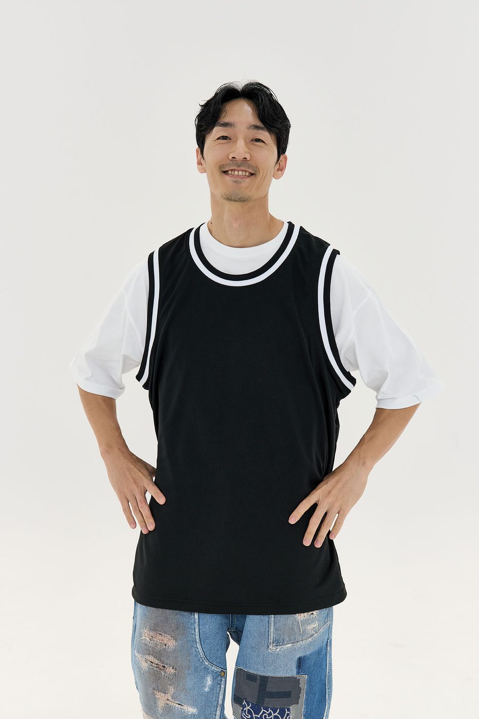 드라이 루즈핏 바스켓볼 탱크탑 착용 컷 4