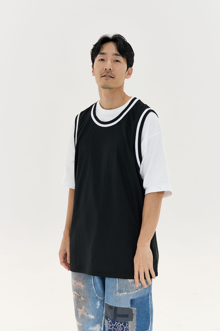 드라이 루즈핏 바스켓볼 탱크탑 착용 컷 5