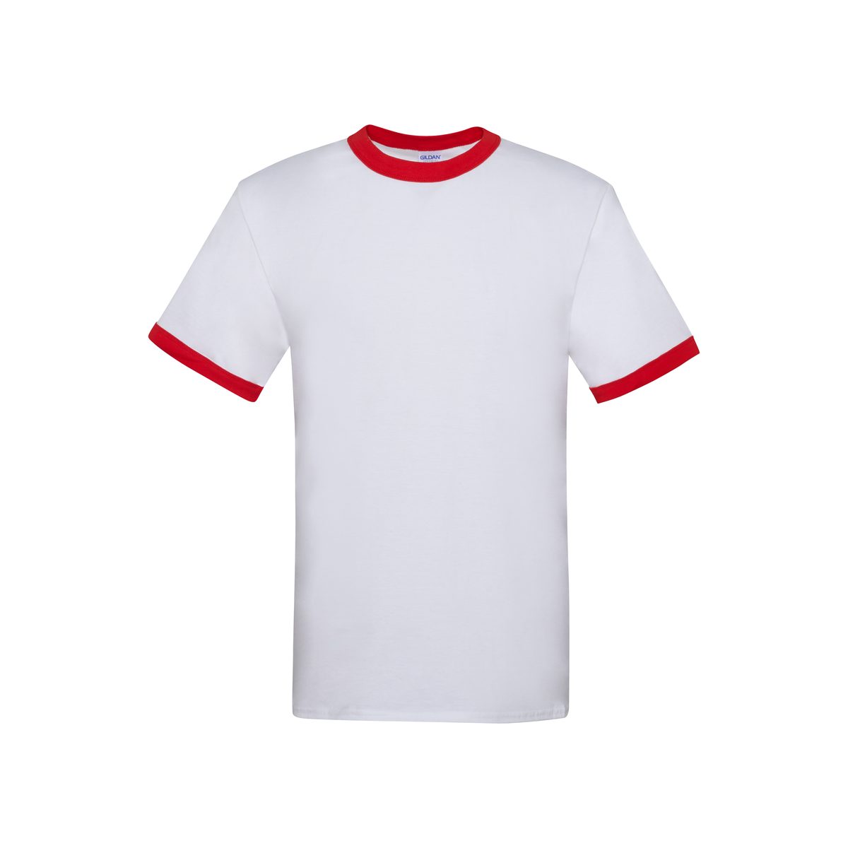 76600 プレミアムコットン ジャパンスペック リンガーTシャツ ホワイト/レッド