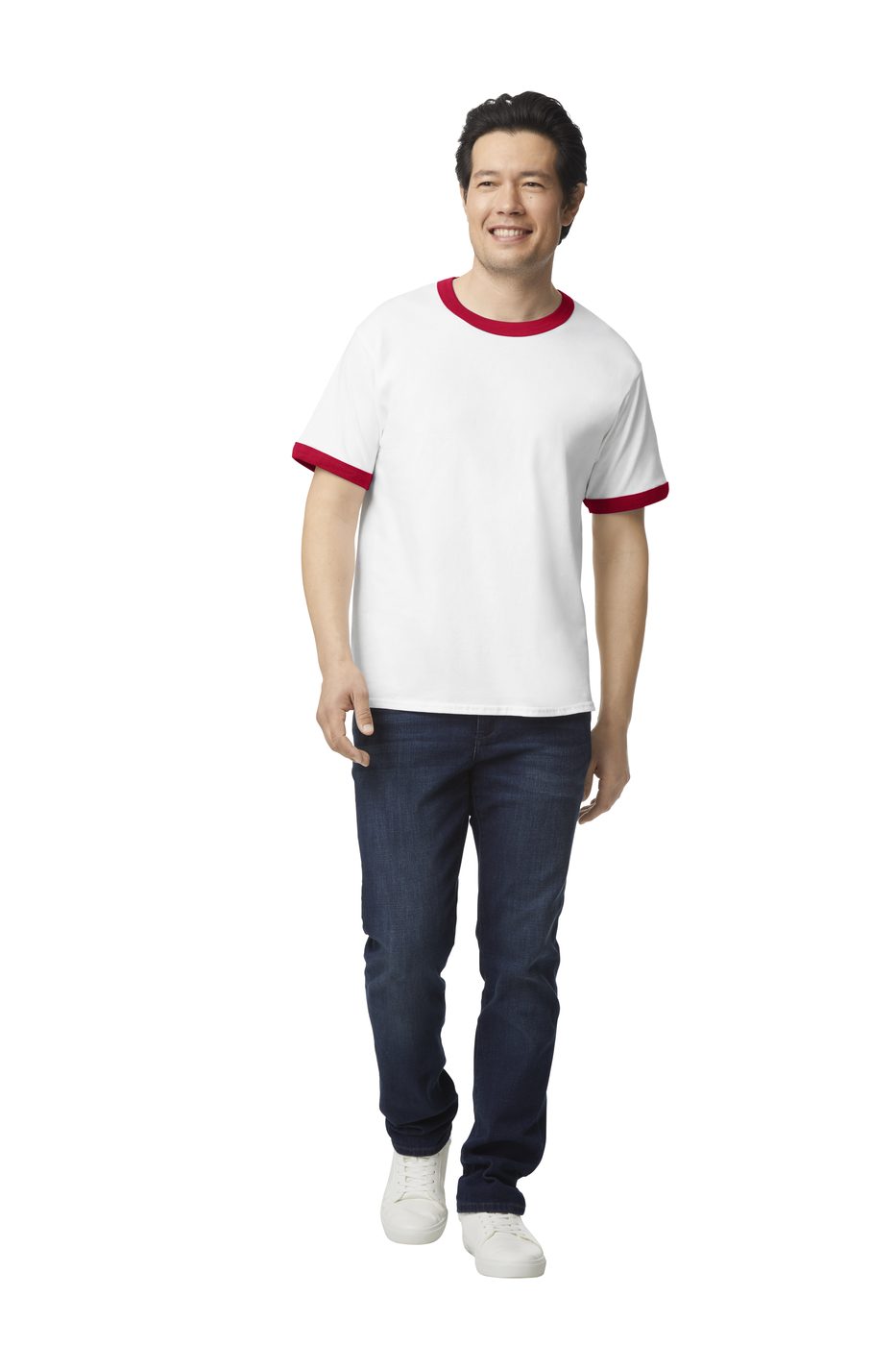 プレミアムコットン ジャパンスペック リンガーTシャツ 着用カット 1